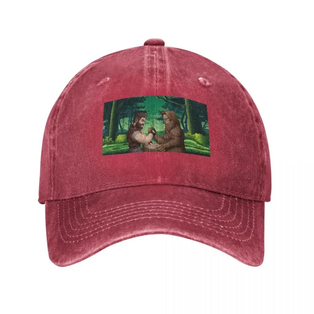 Bigfoot Vs Lumberjack Baseball Cap Derby Hat Western Hat Cosplay Anime Baseball Unisex Womens