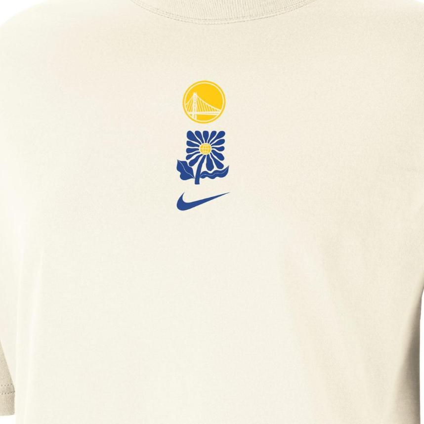 Nike Printed Cotton Round Neck Short Sleeve T-Shirt Women T-Shirts Off-White FV9370-901