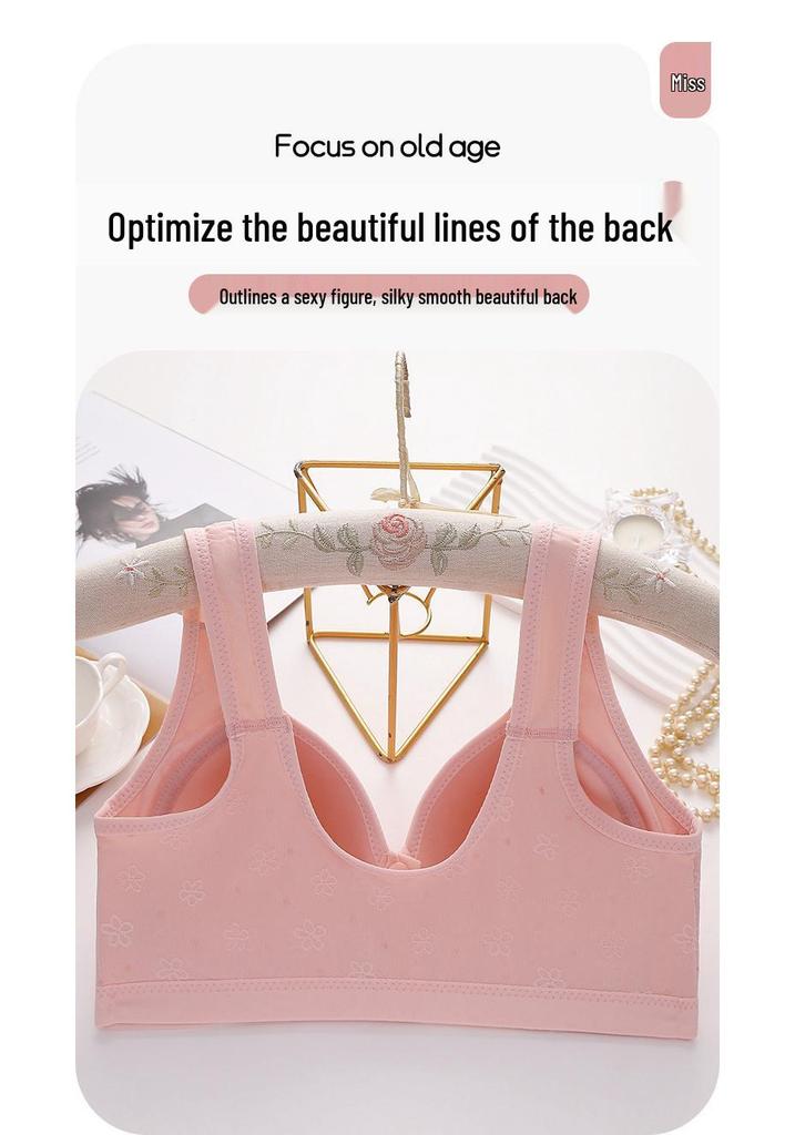 Plus Size Front Closure Wireless Push-Up Seamless Tank-Style Back Women's Underwear