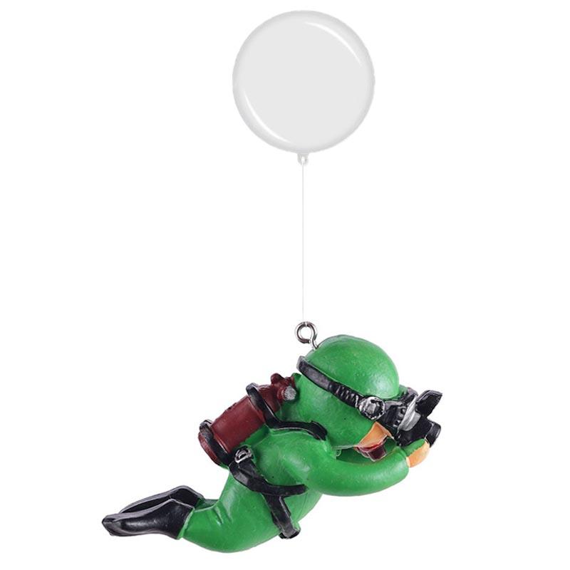 Dekoracja Akwarium Żywica Aranżacja Krajobrazu Małe Ozdoby Mini Nurek Świecący Dekor Akwarium Pływająca Kula Akcesoria Akwariowe