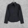 RA South Oil Women's Autumn Solid Color Casual Top – Waist-Cinching Tie-Up Shirt with Dual Wear Options