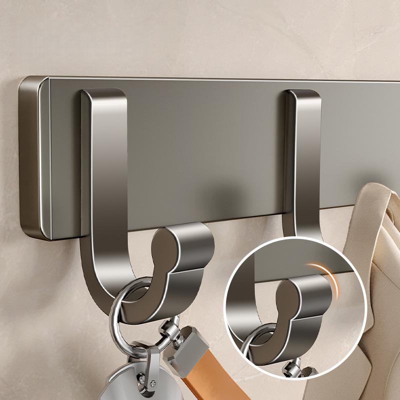 Modern Unique Aluminum Wall Mounted Coat Rack Hooks Eco-Friendly Detachable Design for Home and Hotel