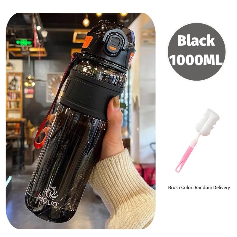 750ml/1000ml Large Capacity Sports Water Bottle Leakproof Plastic Water Cup Outdoor Travel Cycling Hiking Camping Gym Drinkware