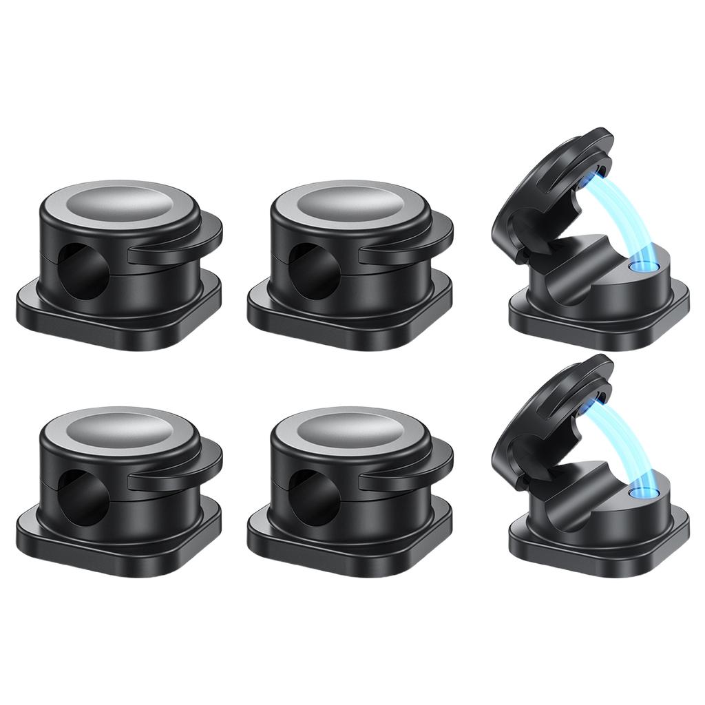 Magnetic Cord Holder Clip Desk Cable Organizers with No Traces Adhesive for Tidy Wire Management