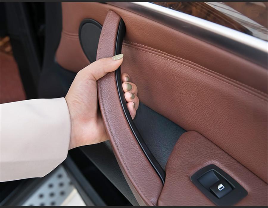 Black Right Car Interior Door Handles Inner Door Panel Handle Pull Trim Cover For BMW E70 X5 51416969402
