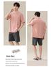 Men's Plus Size Modal Pajama Set: Summer Short-Sleeve Top & Shorts, Cool & Lightweight for Teens and Adults