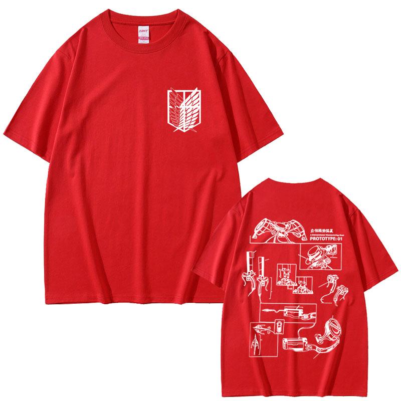 Anime Attack on Titan Graphic Tshirt Men Manga Vintage Oversized Short Sleeve T Shirt Male Fashion Casual Cotton Tshirts