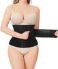 Sawaiko Women's Belly Band, Corset, Waist Support, Waist Belt, Workwear, Adjustable Waist, Compression, Shapewear, Belly Cincher (Black, L)