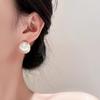 Hemispherical Hammered Metal Stud Earrings: Fashionable Hip Hop Punk Style for Women – Creative and Unique Design.