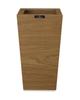 TATSU-CRAFT Bosk Basque Dustbin, Square, Large, 9.3L, Brown, Stylish, Compact, with Lid, Space-Saving Design for Kitchen, Living Room, Home, Office,