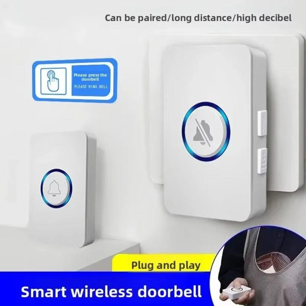 High Sound Long Range Doorbell Four Level Volume Adjustment Smart Doorbell for Kid