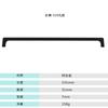WV Black Kitchen Cabinet Storage Handles 96-320mm Dressers Cupboard Closet Wardrobe Door Drawer Knobs Furniture Hardware Pulls