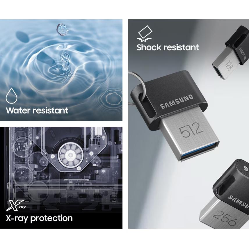 SAMSUNG 128GB Mini Pen Drive U Disk USB 3.1 Flash Drive FIT Plus 256GB Pendrive 64G 512G Metal USB 3.2 400MB/s High-speed Memory Stick Storage Device