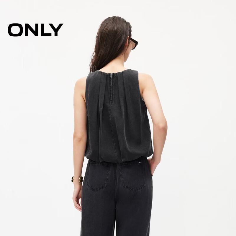 ONLY Women's Relaxed Fit Sleeveless Denim T-Shirt