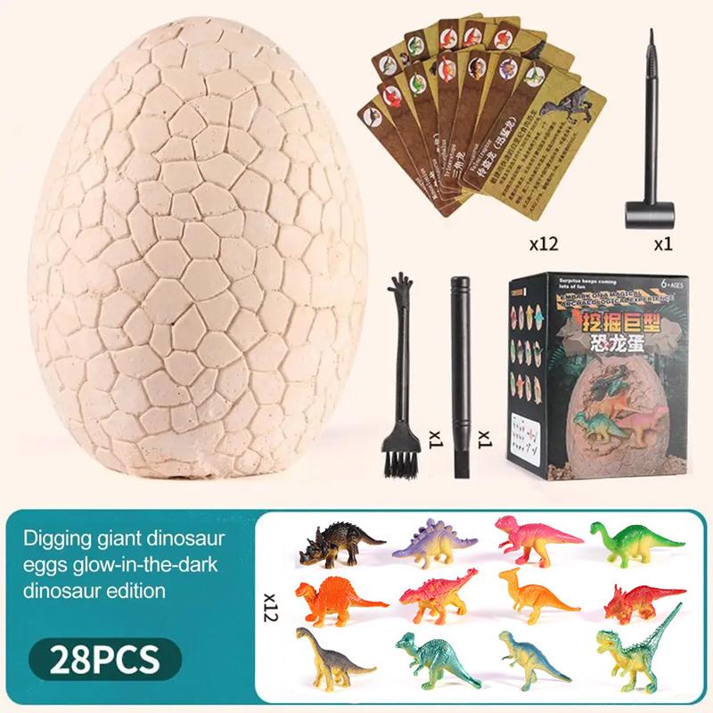 Kit de Excavare Dino Egg Smashers ,Dinozauri Unici în Ou Jumbo, Jucării STEM pentru Băieți de 5 Ani, Favuri pentru Petrecerea de Paște și Artizanat cu Dinozauri