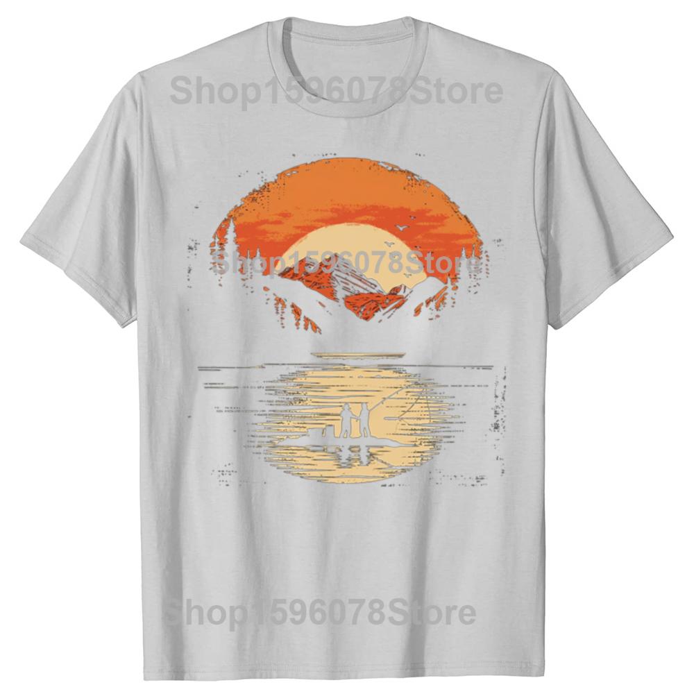 Mens Outdoor Activity Tshirt Enjoy Fishing Moment Shirts Men Clothing Tops Graphic T Shirts Vintage T Shirt Streetwear