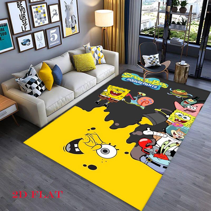 Spongebob Friends Adventure carpet Camping Trip Suitable For All Seasons Sheet Machine Washable Air Conditioning carpet