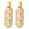 2Pcs 2-in-1 Silicone Popsicle Mold with Straw Quick Freezing Triple Balls Ice Ball Maker BPA-Free Summer Cool Water Drinks Bottle Ice Tray for Yogurt