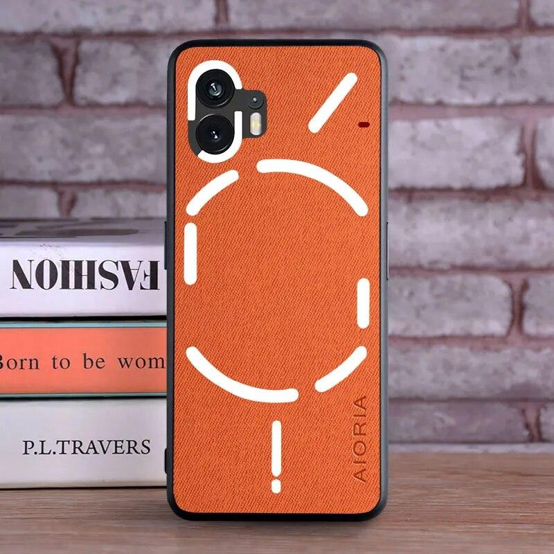 

Чехол для Nothing Phone 2 1, два чехла, роскошный текстильный кожаный чехол из мягкой ТПУ, жесткий чехол для телефона, чехол для телефона 2, чехол nothing phone 2