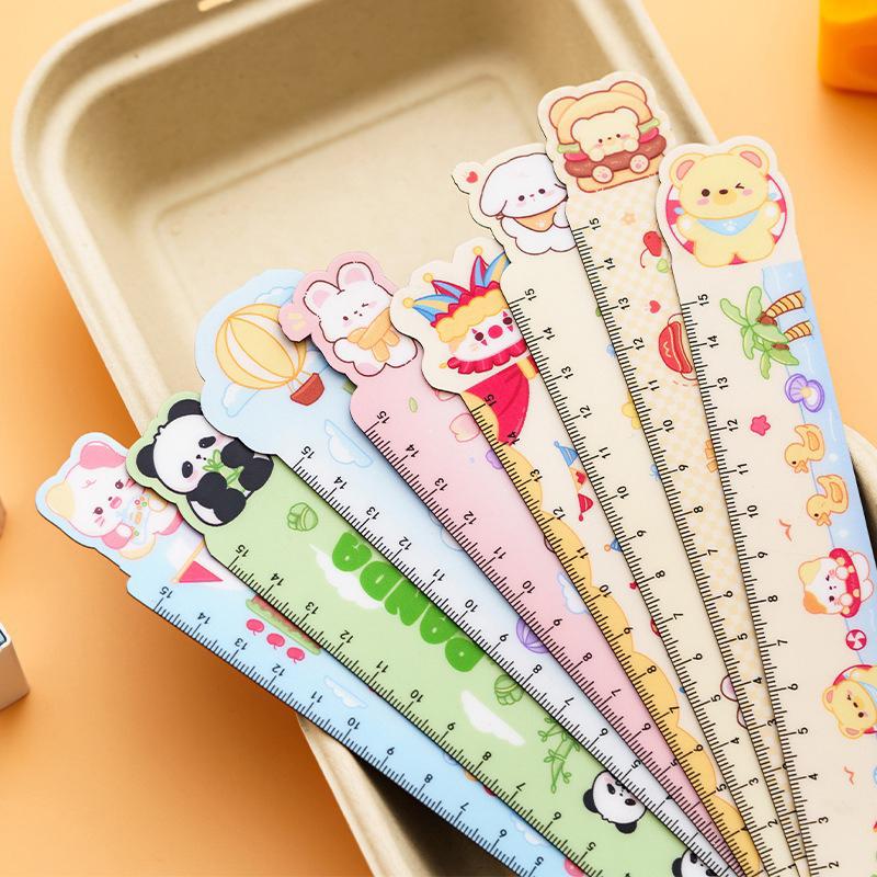 Funny Cartoon Animal Ruler School Supplies Cute 15Cm Drawing Tool Kawaii Stationery Rules Multi Functional Magnetic Soft Rules