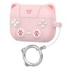 Silicone Earphone Case Cartoon Cat Ear Protective Shell for Airpodspro3 Earphone Accessories