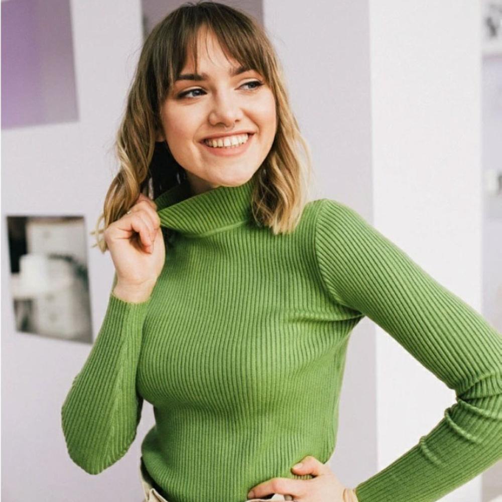 Solid Color Half Turtleneck Sweater Autumn and Winter Women's 24 Colors Slim Fit Knitted Bottoming Shirt