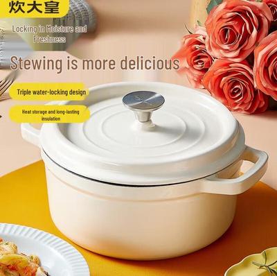 Cast Iron Enamel Casserole Pot