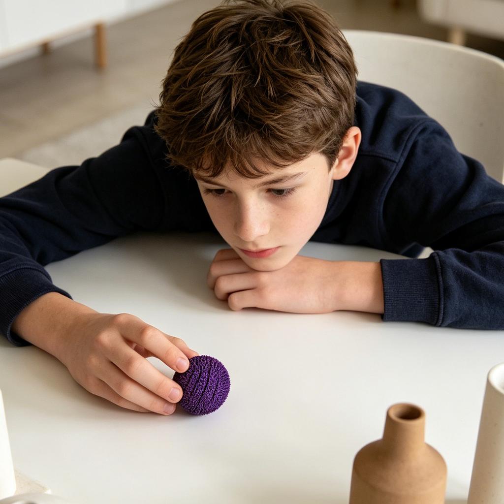 3D Printed Spiked Twist Stress Relief Ball Durable Soft Flexible Texture for Hand Therapy and Sensory Stimulation