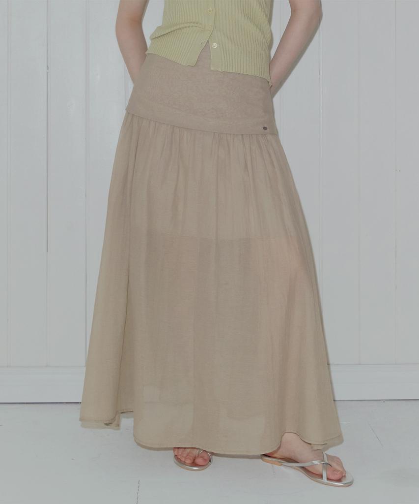 Teuwi Mels Layered Flare Long Skirt
