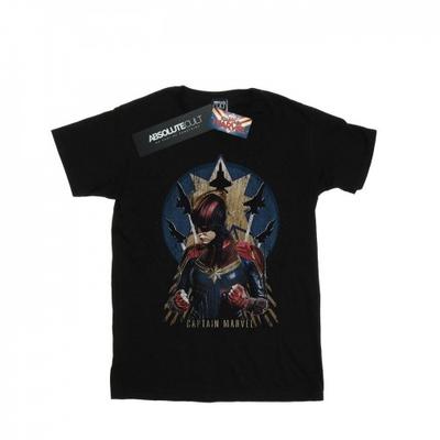 Girls Captain Marvel Jet Burst Cotton T-Shirt