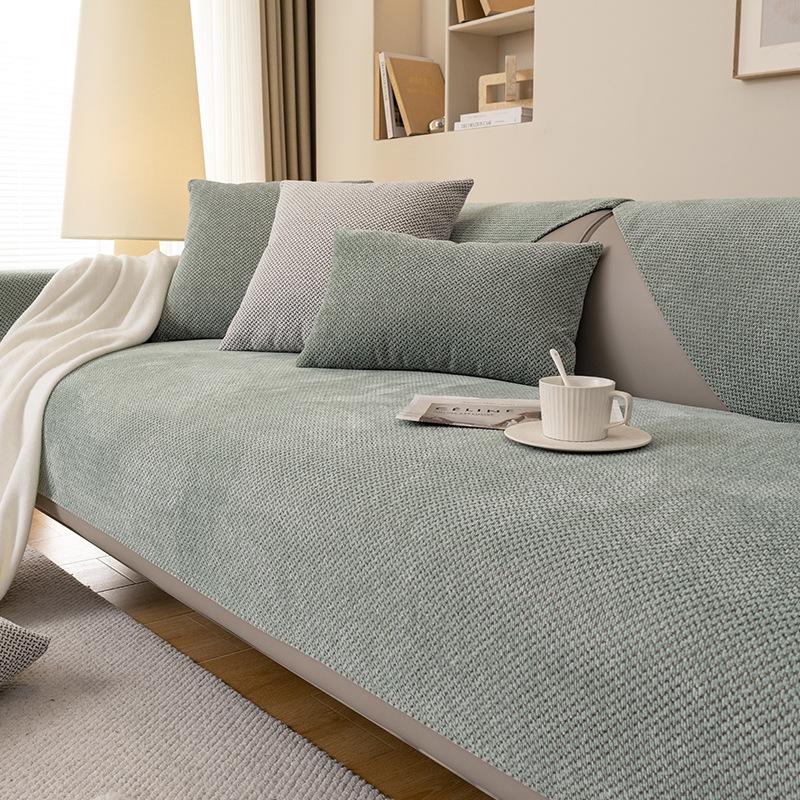 Velvet Sofa Cover With Wrinkle-Free Finish, Neat Couch Cover And Washable Sofa Slipcover For Busy Families