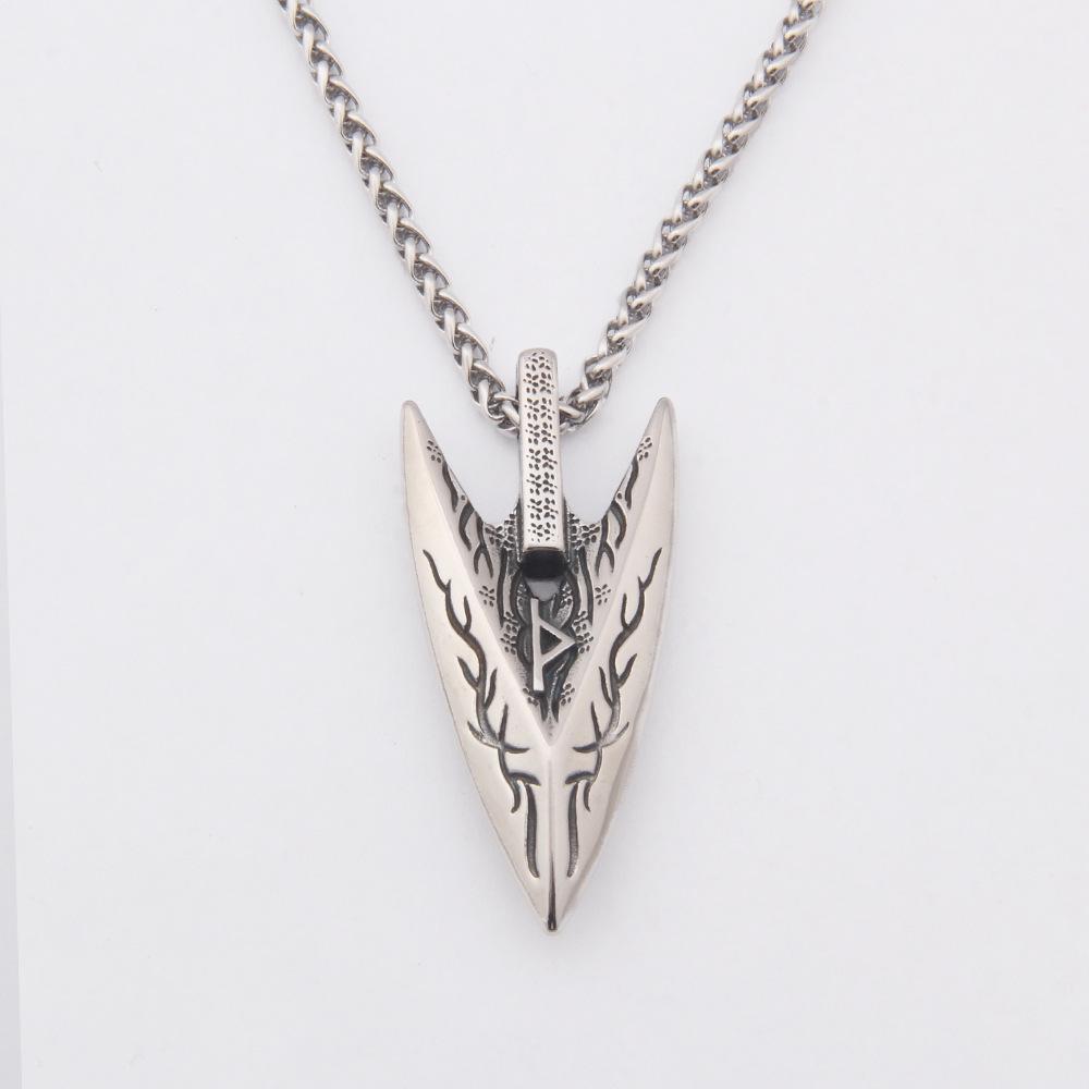 Odin's Spear of Destiny Necklace for Men with Rune Symbol ’s of Odin LabradoriteNorse Mythology