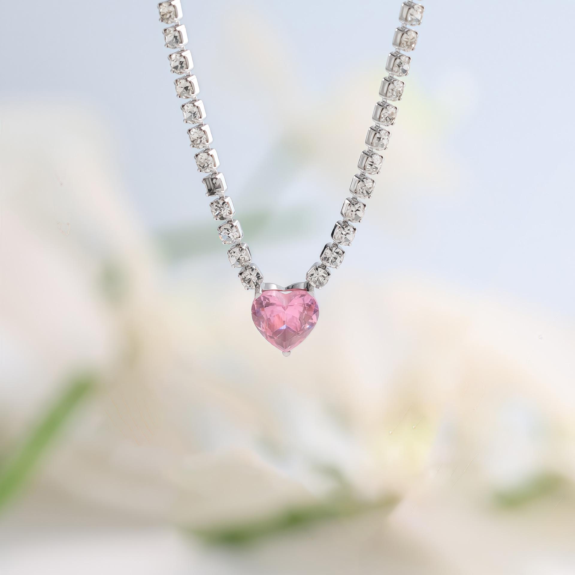 Vintage Tennis Zircon Necklace Emerald First-Line Price