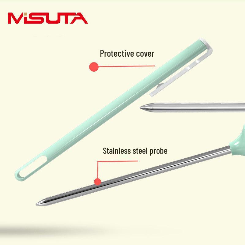 Misuta Digital Stainless Steel Food and Water Thermometer for Baking, Barbecue, and Baby Milk