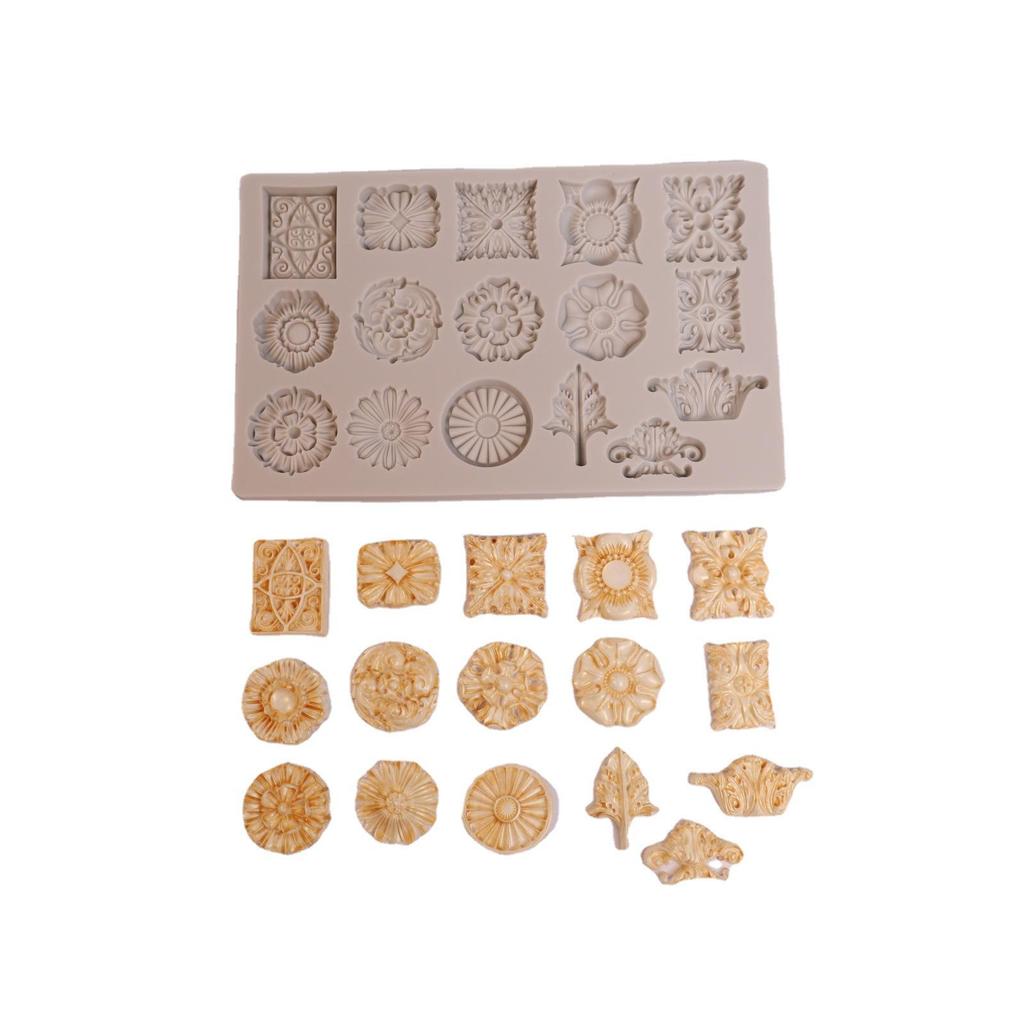 European Retro Gem Silicone Mold for Cake, Fondant, Chocolate, and DIY Candles