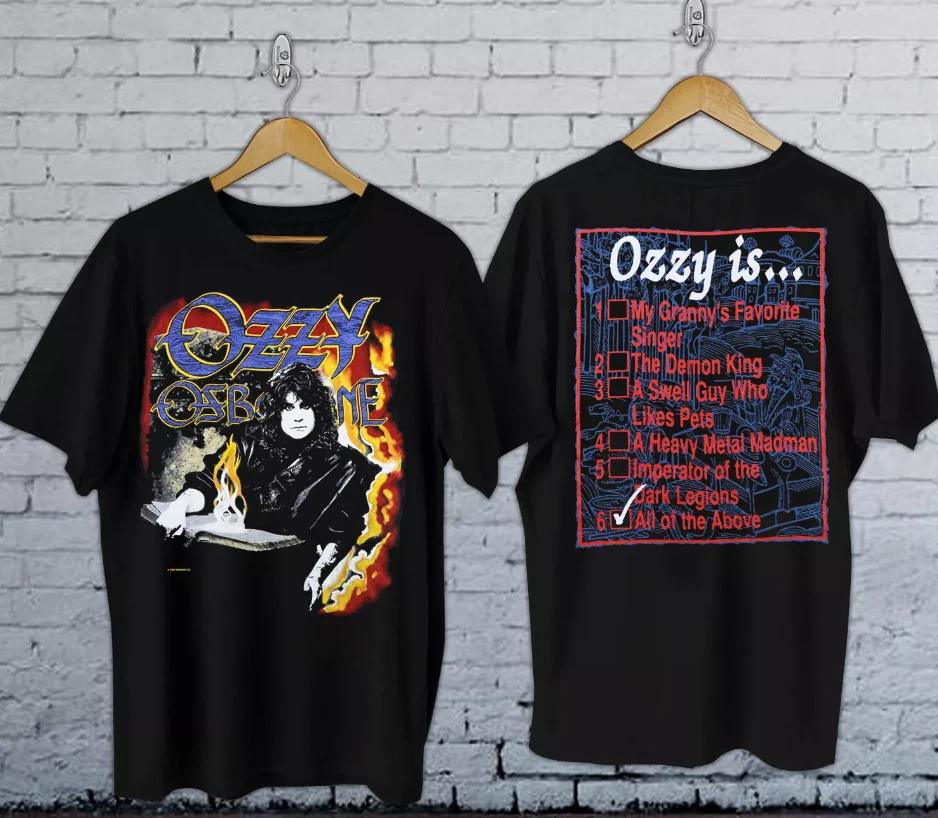 1988 Ozzy Osbourne No Rest For The Wicked Checklist T-shirt XL