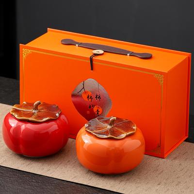 Puszka na herbatę Persimmon Ruyi, puszka na cukierki, puszka na orzechy, puszka szczelna odporna na wilgoć, pudełko prezentowe na pół catty.