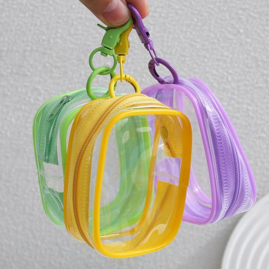 Color Clear Zipper Storage Bag Cartoon Doll Children Toy Box Organizer Earphones Chargers Pouch Gift Bags Dustproof Case
