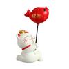 Wealth Attracting Balloon Kitten Figurine, Colorful Resin Desktop Ornament for Home and Offices Desktop Disaplay Ornament