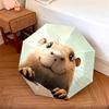 Capybara Pattern, Automatic Folding Umbrella, Portable and Foldable Design, 8 Ribs, a Christmas or Birthday Gift.