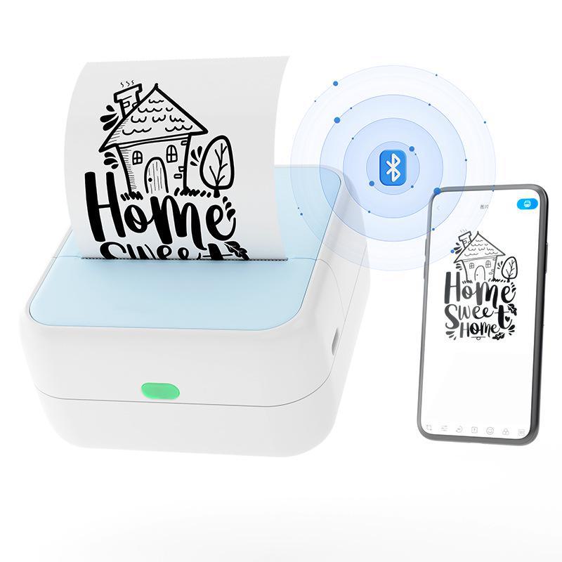 "Portable Bluetooth Thermal Label Printer for Home & Commercial Use"