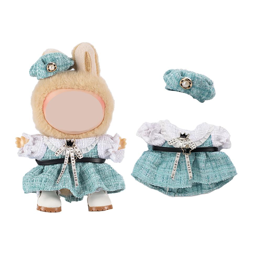 French Style Plush Doll Clothes For 15-17cm Labubu Clothing Accessories Cute Dress Toy Diy Dress Up Outfit Designer Party Gift
