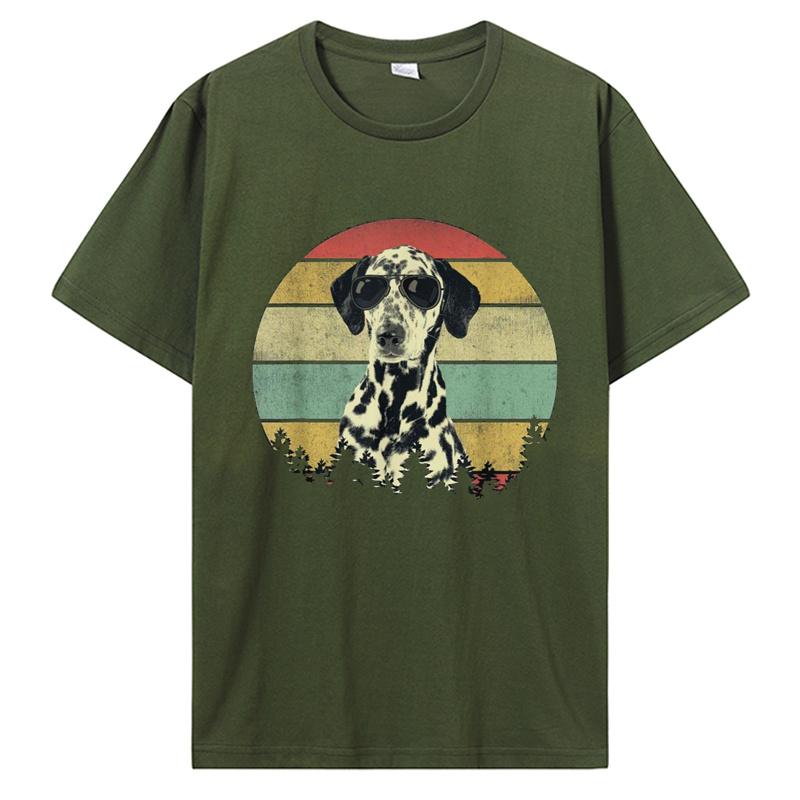 

Vintage Dalmatian Tshirt Dalmatian Lover Gift Dog Dad Mom T Shirt For Unisex Women Male Female Girl Tshirts Funny Summer Tees 4XL