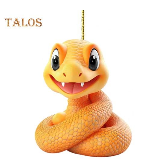 

Подвеска в виде мультяшной змеи, 2D акриловый брелок, подвеска в виде оранжевой змеи, новогоднее подвесное украшение для автомобиля, рюкзака, рождественской елки B