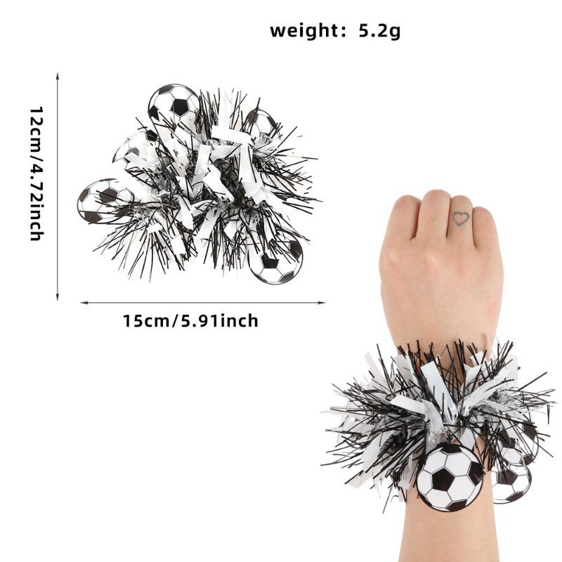 1PC World Cup Football Wrist Flower Sports Theme Party Performance Decorative Colored Bar Bracelet Flower Cheering Props