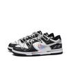 Nike Dunk Neon Light Leather Abrasion Resistant Low top Skateboard Shoes Unisex Black White DD1391-100(Team202-)