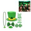 Punk Shamrock Top Hat Adult Bangles&Necklace Saint Patricks Day Party Glasses