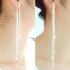 Women's Rhinestone Super Long Tassels Drop Dangle Cocktail Party Linear Earrings
