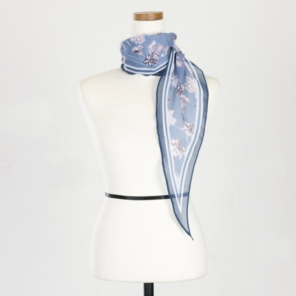 Shop Women Floral Pattern Daily Diamond Fashion Scarf Drn Wsc 0769 Blue