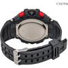Crepha TELVA Digital Multifunction Sports Watch 5 ATM Water Resistant Large Screen Red Men's Rubber Strap